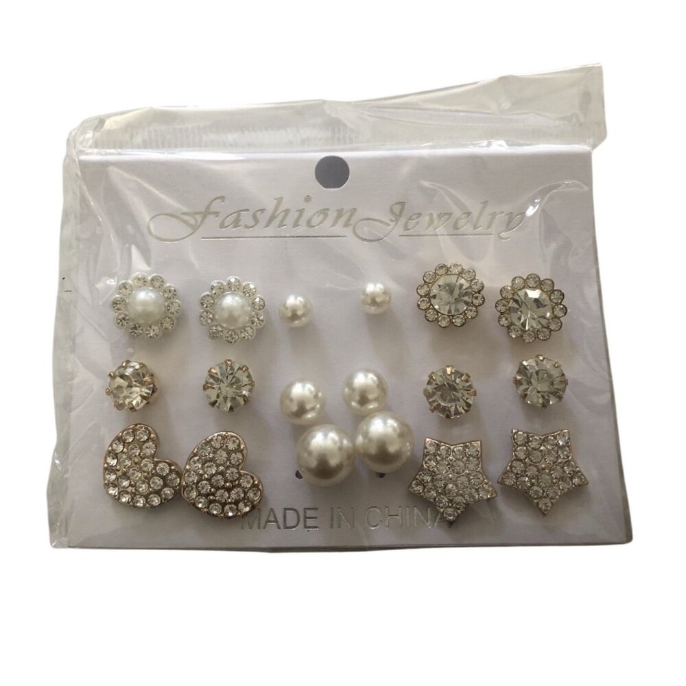 Fashion Jewelry Earring‎ Lot 1 set of 9 pairs 1 Pack